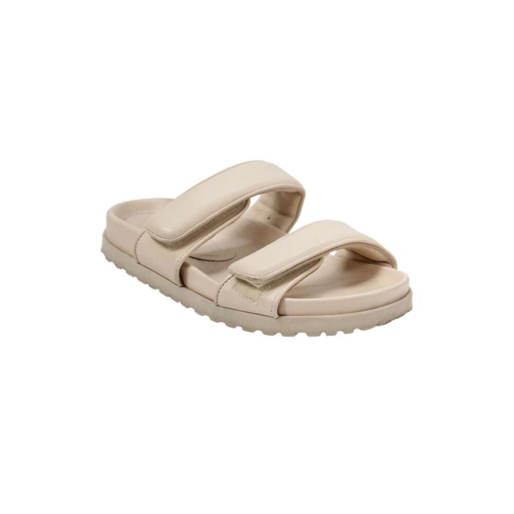 GIABORGHINI Womens Double Strap Slip On Slides Sandals Shoes Beige Size 9.5